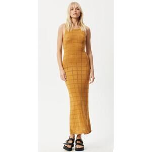 Afends 100% Hemp Rayon THC Eco-Friendly Sustainable Crochet Femme Maxi Dress L